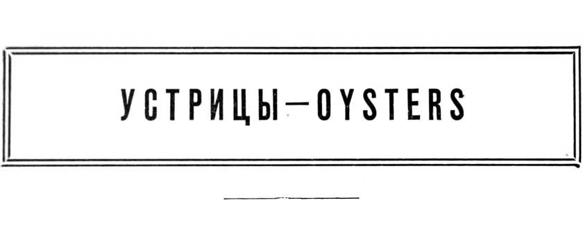 Устрицы — Oysters