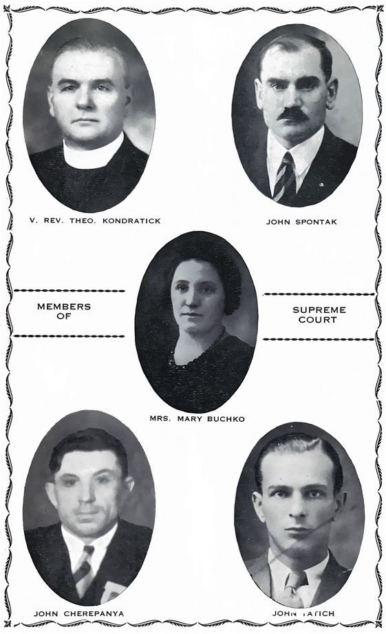Theo. Kondratick, John Spontak, Mary Buchko, John Cherepanya, John Tatich